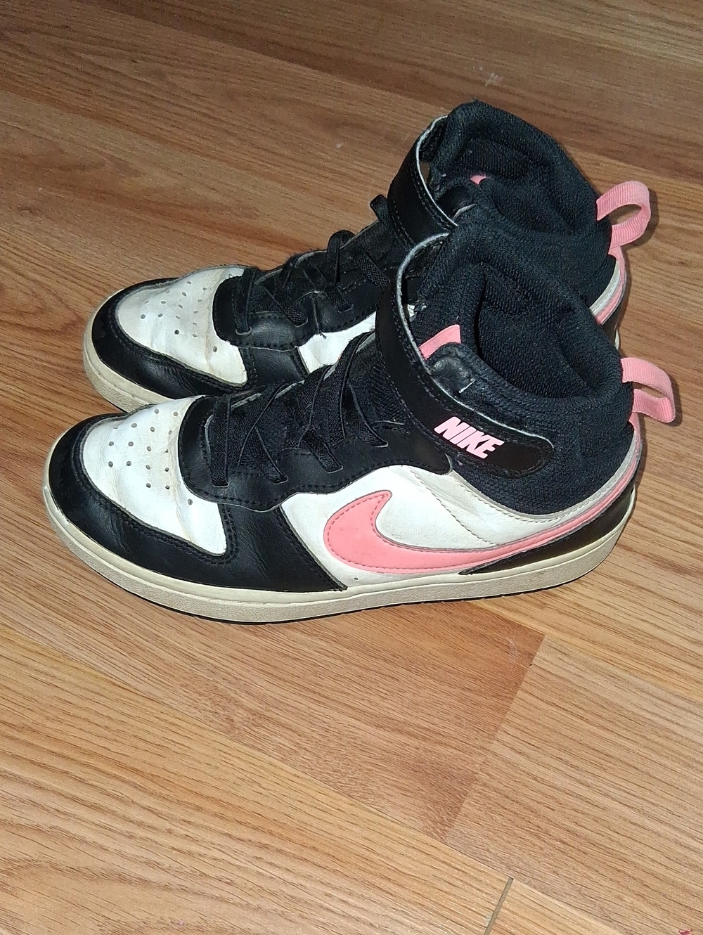 Nike Women's High-Top Sneakers in Black, White & Pink